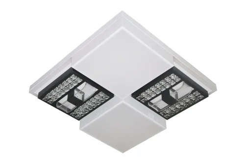 Люстра потолочная с пультом HIGH-TECH LED LAMPS 82011 Natali Kovaltseva белая на 1 лампа, основание белое в стиле хай-тек с пультом квадраты фото 6